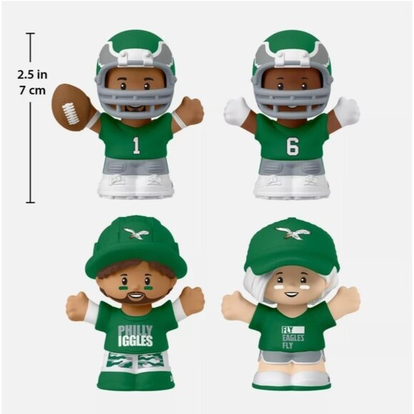 2 New Little People NFL Eagles Super Bowl Champions Kelly Green Sets Sealed - Picture 7 of 15